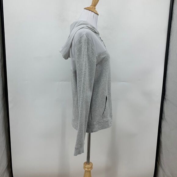 Victorias Secret Sport Mesh Panel Hoodie Womens XS Scalloped Edge Pockets Jacket - Picture 5 of 16